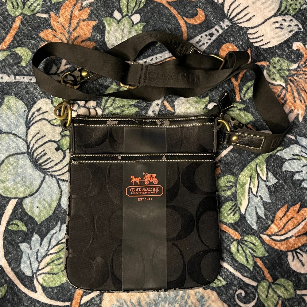 Coach Black and Brown Messenger Bag